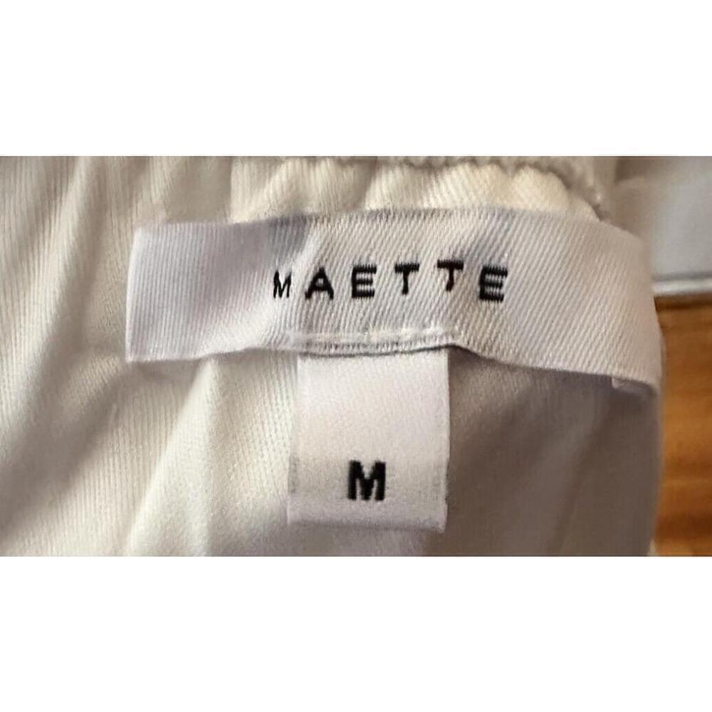 Maette by Stella & Dot Cora One Shoulder Dress White Ruffle Cottagecore - Picture 7 of 9